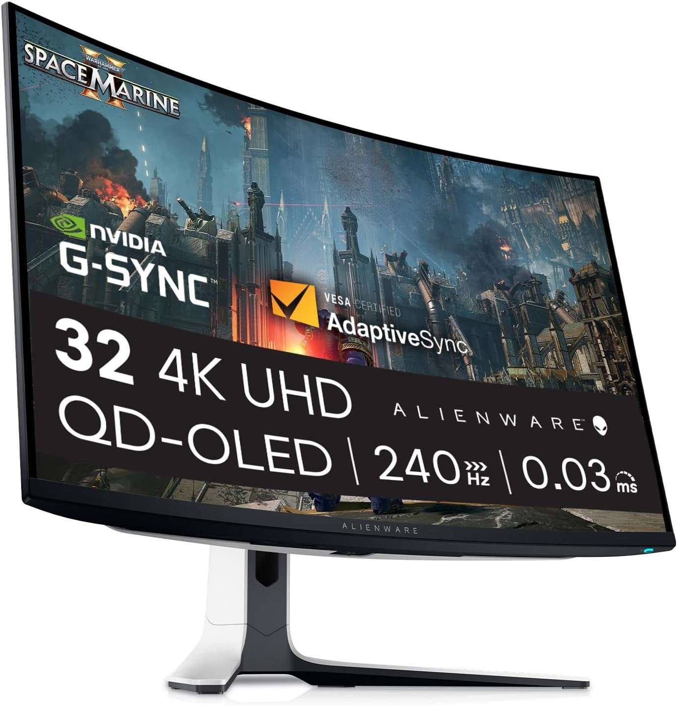 Alienware AW3225QF écran gamer 32 pouces 4K 240 Hz OLED incurvé