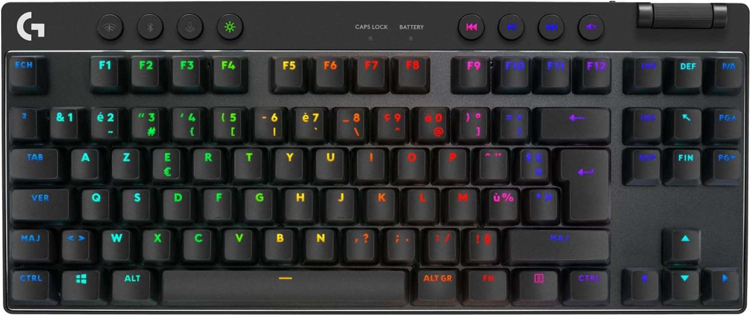 Logitech PRO X TKL Lightspeed clavier sans fil avec switches mécaniques